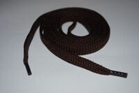 Шнурки плоские коричневые 100 см. ширина 10 мм.