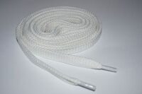 Шнурки плоские белые 100 см. ширина 10 мм.